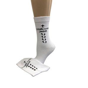 Comb Cotton Crew Christian Cross Socks